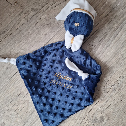 Doudou DODO personnalisé  57x53cm avec Prénom et/ou Date de naissance en minky